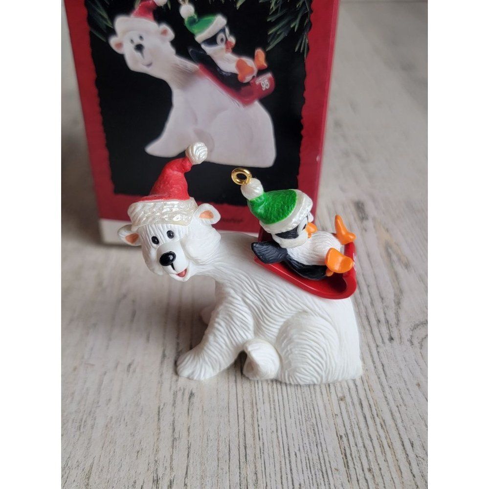 Hallmark 1995 polar coaster ornament Xmas